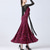 cheap Ballroom Dancewear-Ballroom Dance Dress Printing Splicing Women&#039;s Performance Party Long Sleeve Crystal Cotton Mesh