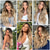 cheap Synthetic Trendy Wigs-Long Ombre Blonde mixed Brown Highlight Wavy Wig for WomenMiddle Part Curly Wavy Wig Natural Looking Synthetic Heat Resistant Fiber Wig for Daily Party Use 26IN