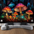 cheap Blacklight Tapestries-Mushroom Fantasy Blacklight Tapestry Glow in the Dark Glow Party UV Reactive Trippy Misty Nature Landscape Hanging Tapestry Wall Art Mural for Living Room Bedroom