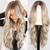 cheap Synthetic Trendy Wigs-Long Ombre Blonde mixed Brown Highlight Wavy Wig for WomenMiddle Part Curly Wavy Wig Natural Looking Synthetic Heat Resistant Fiber Wig for Daily Party Use 26IN