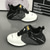 cheap Men&#039;s Sneakers-Men&#039;s Black and Gray Athletic Sneakers with Gold Accents, Lightweight Running Shoes for Training and Casual Wear