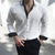 abordables camisas casuales de negocios-Hombre Camisa para Vestido Abotonar la camisa Camisa de cuello Negro Blanco Rojo Manga Larga Plano Cuello Verano Primavera Boda Trabajo Ropa Retazos