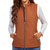 abordables Vestes-gilet de randonnée femme haut sans manches extérieur thermique chaud séchage rapide poche zippée doux hiver poche zippée sportif gris foncé noir blanc chasse pêche escalade