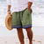 billiga Beach Shorts-Herr Shorts Sommarshorts Beach Shorts Snörning Elastisk midja 3D-utskrift Grafisk Kokosnötsträd Geometri Andningsfunktion Mjuk Kort Ledigt Dagligen Helgdag Streetwear Hawaiisk Vit Blå Microelastisk