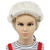 cheap Historical Wigs-Kids Long Wave Beige Judge Colonial Powdered Wig George Washington Carnival Costume Cosplay Wig Halloween Wigs