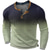 billiga grafisk henley-ombre-tröjan grafisk skjorta herr färgblock modedesigner grundläggande 3d-tryck våffla henley avslappnad stil klassisk utomhus daglig t-shirt blå brun grön långrandig bomull