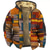 cheap Graphic Hoodies-Mens Graphic Hoodie Color Block Prints Daily Classic Casual 3D Jacket Fleece Outerwear Holiday Vacation Going Hoodies Yellow Red Plaid Winter Grey Wool