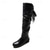 cheap Slouch Boots-Women&#039;s White Slouchy Knee-High Boots - Soft Faux Leather with Low Heel, Perfect for Casual Outings or Pairing with Dresses for a Chic Look