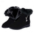 baratos Botas de neve e inverno-botins femininos pretos com acabamento em pele sintética - design elegante, ajuste confortável, forro quente, perfeitos para passeios casuais de inverno e uso diário