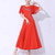 cheap Ballroom Dancewear-Ballroom Dance Dress Pure Color Splicing Women&#039;s Performance Party Short Sleeve Mesh Spandex Milk Fiber