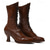abordables Victorien &amp; Édouardien-bottes à lacets victoriennes en similicuir marron pour femmes avec talon bas - classiques et élégantes pour le cosplay, les fêtes costumées et les tenues d'inspiration vintage