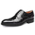 cheap Formal-Men&#039;s Burgundy Patent Leather Oxford Shoes with Brogue Detailing and Crocodile Pattern - Elegant Lace-Up Dress Shoes for Formal Occasions