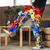 tanie drukowane spodnie-Męskie Spodnie Letnie spodnie Spodnie plażowe Ściągana na sznurek Elastyczny pas Druk 3D Kolorowy blok Wzory graficzne Geometria Komfort Codzienny Święto Moda miejska Hawajskie Jasnozielony Czerwony