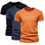 preiswerte Lässige T-Shirts für Herren-Herren T Shirt Essential Kurzarm Orange+Marineblau+Armeegrün Orange+Pink+Armeegrün Orange+Marineblau+Schwarz Orange+Weiß+Armeegrün Orange+Weiß+Marineblau Blau+Weiß+Marineblau Feste Farbe