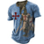 cheap Vintage Henley-Knights Templar Graphic Prints Fashion Basic Casual Men&#039;s Henley Shirt Graphic Tee Outdoor Daily Going out T shirt Blue Sky Blue Brown Short Sleeve Henley Shirt Spring &amp; Summer Clothing Apparel S M L