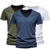 billige Casual T-skjorter for menn-3 stk herre t-skjorte ensfarget basic kortermet v-hals