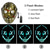 cheap Novelties-LED Light up Purge Mask Jason Mask Scary Masks Glow Halloween Mask for Kids &amp; Adults 3 Flashing Modes