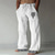 billige afslappede bukser-Totem Afslappet Herre 3D-udskrivning Bukser udendørs Gade I-byen-tøj Polyester Hvid S M L Medium Talje Elasticitet Bukser