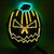 cheap Novelties-Custom Halloween Light Up Mask Pumpkin Head Scream Mask V LetterGreen Hair Cown Cartoon Sawtooth Mask