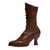 abordables Victorien &amp; Édouardien-bottes à lacets victoriennes en similicuir marron pour femmes avec talon bas - classiques et élégantes pour le cosplay, les fêtes costumées et les tenues d'inspiration vintage