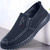 preiswerte Slipper Schuhe-Herren Loafer &amp; Slip On Freizeitschuhe für Herren Slip-on-Sneakers Komfort Schuhe Brautkleider schlicht Täglich Leinwand Atmungsaktiv Komfortabel Rutschfest Halbschuhe Schwarz Blau Frühling Herbst
