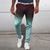 abordables Chino-Dégradé Rayé Entreprise Homme Impression 3D Pantalon Extérieur Plein Air Travail Polyester Bleu Kaki Bleu clair S M L Taille médiale Élasticité Pantalon
