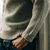 preiswerte Herrenpullover-Herren Pullover Herbstpullover Overall Gerippt Gehäkelt Stricken Standard Strick Glatt Rundhalsausschnitt Retro Arbeit Freizeitskleidung Bekleidung Winter Schwarz Weiß M L XL