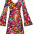 cheap Dresses-Retro Vintage Hippie 1970s Dress Headband Flare Cuff Sleeve Hippie 3D Women&#039;s Halloween Carnival Masquerade Vacation Dailywear Music Festival Adults&#039; Dress Spring &amp; Summer