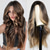 cheap Synthetic Trendy Wigs-Long Ombre Blonde mixed Brown Highlight Wavy Wig for WomenMiddle Part Curly Wavy Wig Natural Looking Synthetic Heat Resistant Fiber Wig for Daily Party Use 26IN