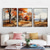 cheap Landscape Paintings-Oil Painting Of Autumn Scene On Canvas Handmade Fall Artwork Improvisation Of Nature Handpainted Fall Landscape Abstract Modern Rolled Canvas (No Frame)