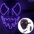 cheap Novelties-Custom Halloween Light Up Mask Pumpkin Head Scream Mask V LetterGreen Hair Cown Cartoon Sawtooth Mask