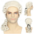 cheap Costume Wigs-Colonial Wig Powdered Wig Men Blonde Wig Historical Carnival Costume Wig 18Th Century Peruke Wig