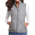 abordables Vestes-gilet de randonnée femme haut sans manches extérieur thermique chaud séchage rapide poche zippée doux hiver poche zippée sportif gris foncé noir blanc chasse pêche escalade
