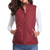 abordables Vestes-gilet de randonnée femme haut sans manches extérieur thermique chaud séchage rapide poche zippée doux hiver poche zippée sportif gris foncé noir blanc chasse pêche escalade
