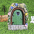 cheap Garden Sculptures&amp;Statues-Solar Fairy Door Garden Miniatures,Fairy Door with Steps, Resin Fairy Garden Accessories, Tree Garden Home Decor, Waterproof Garden Glow Ornaments