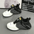cheap Men&#039;s Sneakers-Men&#039;s Black and Gray Athletic Sneakers with Gold Accents, Lightweight Running Shoes for Training and Casual Wear