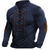 cheap Vintage Henley-Men&#039;s Henley Shirt Tee Top Long Sleeve Shirt Color Block Henley Street Vacation Long Sleeve Lace up Clothing Apparel Fashion Designer Basic Blue