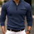 cheap Classic Polo-Men&#039;s Polo Shirt Pullover Sports Daily Wear Quarter Zip Long Sleeve Fashion Comfortable Plain Pocket Zip Up Spring &amp;  Fall Regular Fit Black White Navy Blue Orange Polo Shirt