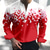 tanie Męskie koszule z nadrukiem-Męskie Koszula Pled / Check Geometryczny Wzory graficzne W serek Biały Czerwony Niebieski Zielony Na zewnątrz Ulica Długi rękaw Nadruk Odzież Moda Moda miejska Designerskie Codzienny