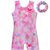 cheap Kids&#039; Dancewear-Kids&#039; Dancewear Gymnastics Leotard / Onesie Printing Splicing Girls&#039; Performance Training Sleeveless High Polyester