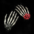 abordables Masque d&#039;Halloween &amp; Accessoires-halloween mains os pinces à cheveux squelette griffes pince à cheveux épingle à cheveux horreur pince à cheveux noir blanc crâne pince à cheveux exagéré fête de carnaval griffe barrettes femmes filles