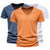 billige Casual T-shirts til mænd-3 stk herre t-shirt ensfarvet basic kortærmet v-hals