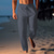 cheap Linen Pants-Men&#039;s Linen Pants Trousers Summer Pants Beach Pants Drawstring Elastic Waist Straight Leg Plain Comfort Breathable Casual Daily Holiday Fashion Classic Style Light Khaki Black