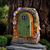 cheap Garden Sculptures&amp;Statues-Solar Fairy Door Garden Miniatures,Fairy Door with Steps, Resin Fairy Garden Accessories, Tree Garden Home Decor, Waterproof Garden Glow Ornaments