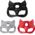 voordelige Halloween Masker en Rekwisieten-vrouwelijk sexy half gezicht vos rollenspel kat huidmasker klinknagel punk kraag halloween party make-up bal fancy masker pu huid vos masker nachtclub partij make-up bal mannen en vrouwen masker