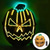 cheap Novelties-Custom Halloween Light Up Mask Pumpkin Head Scream Mask V LetterGreen Hair Cown Cartoon Sawtooth Mask