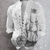 Χαμηλού Κόστους ανδρικά πουκάμισα casual-Ανδρικά Πουκάμισο Γραφικά Σχέδια Άγκυρα Ιστιοφόρο Όρθιος Γιακάς Λευκό Χακί ΕΞΩΤΕΡΙΚΟΥ ΧΩΡΟΥ Δρόμος Μακρυμάνικο Στάμπα Ρούχα Μοντέρνα Κομψό στυλ street Υψηλής Ποιότητας Καθημερινό