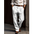Χαμηλού Κόστους λινό παντελόνι-Ανδρικά Λευκά παντελόνια Παντελόνια Καλοκαίρι παντελόνι Πλισέ Παντελόνι Μπροστινή τσέπη Ισιο πόδι Σκέτο Άνεση Αναπνέει Causal Καθημερινά Αργίες Μοντέρνα Βασικό Μαύρο Λευκό