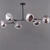 billige Globedesign-lysekrone lava 3/6 lys e27 nordic glass ball lysekrone justerbar høyde,matt svart sputnik lysekrone,e26 metall håndblåse grener pendel 72/125cm mid century globe lysarmaturer 110-240v