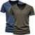 billige Casual T-shirts til mænd-2 stk herre t-shirt ensfarvet basic kortærmet v-hals